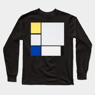 Composition with Yellow, Blue, Black and Light Blue by Mondrian Long Sleeve T-Shirt